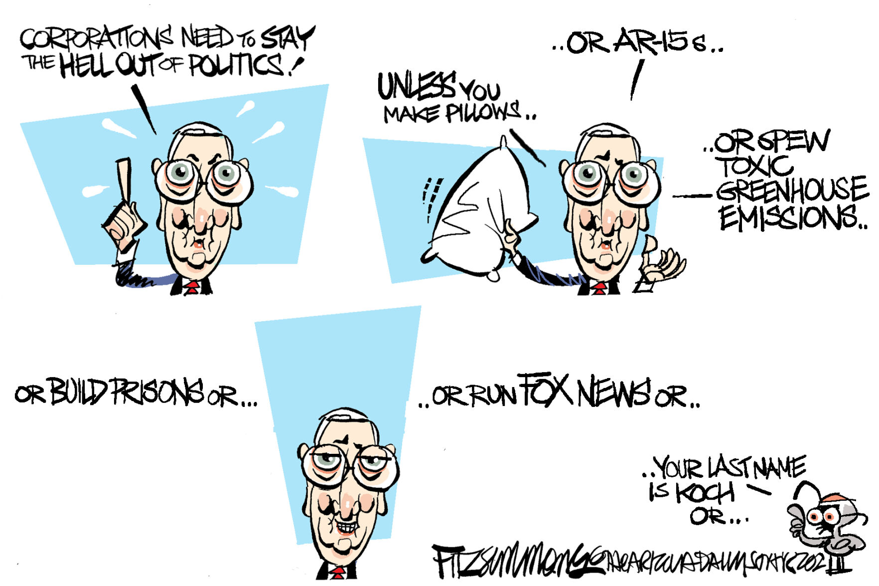 Daily Fitz Cartoon: Mitch